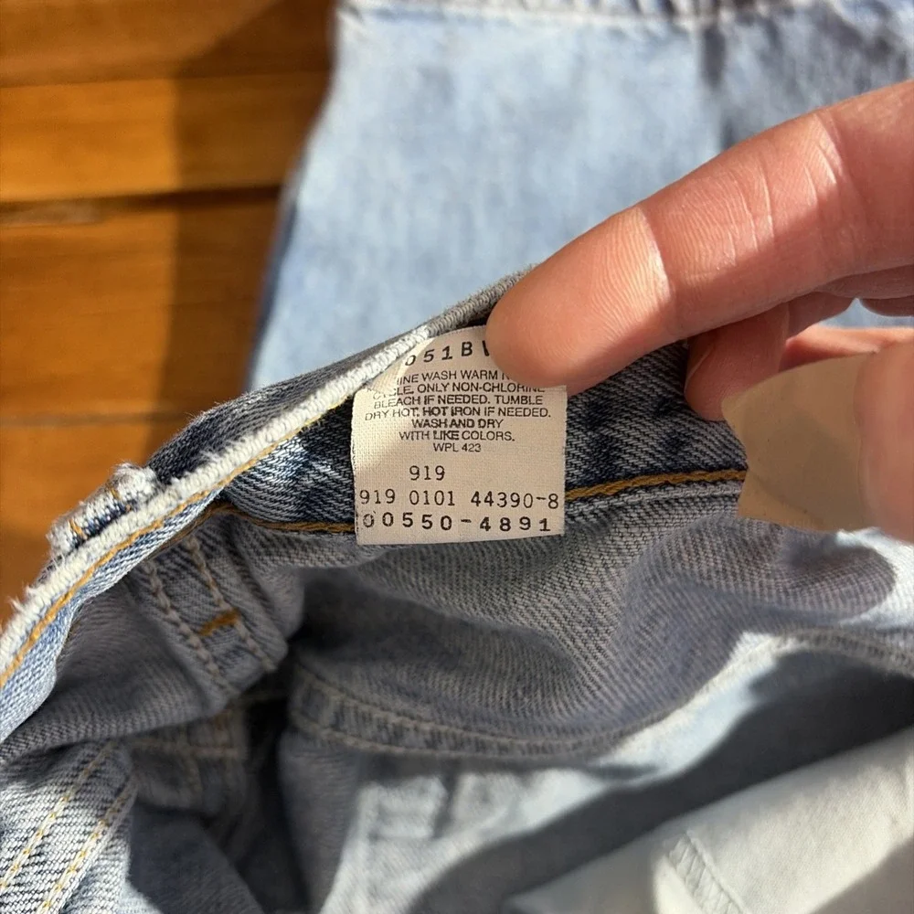 Levi's 550 Relaxed Fit Jeans‎ Mens 40x32 Blue Denim Tapered Leg Grunge Y2K FLAW
